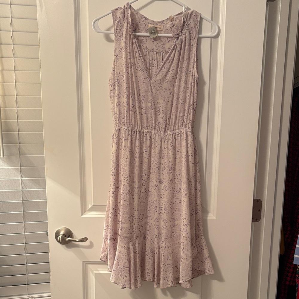 Rebecca Taylor Lavender Floral Mini Dress